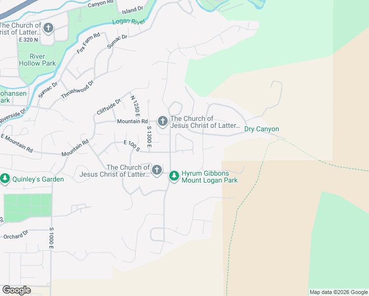 map of restaurants, bars, coffee shops, grocery stores, and more near 32 Shadow Mountain Drive in Logan