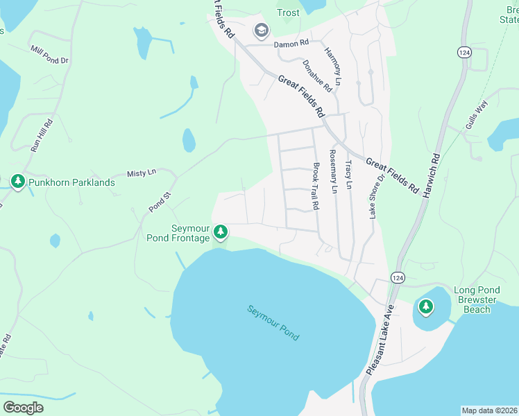 map of restaurants, bars, coffee shops, grocery stores, and more near 22 Walker Road in Brewster