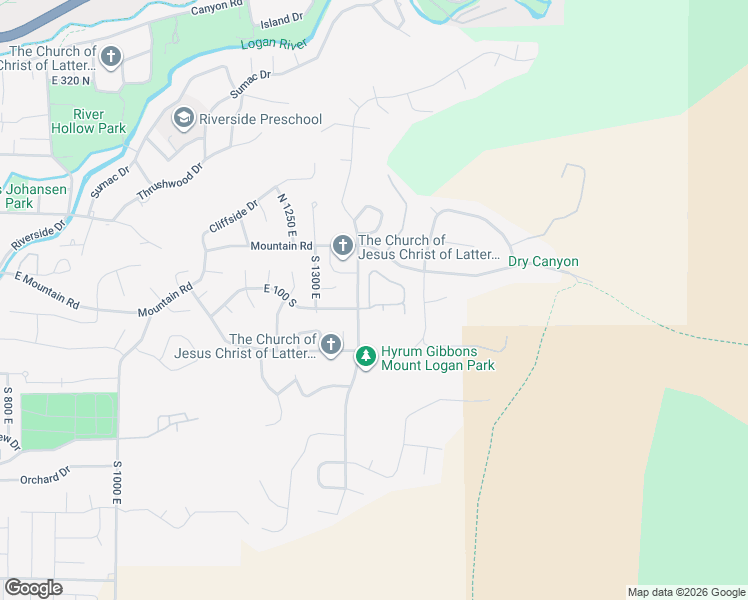 map of restaurants, bars, coffee shops, grocery stores, and more near 30 Shadow Mountain Drive in Logan
