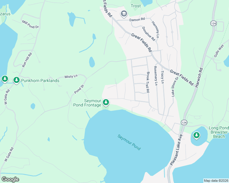 map of restaurants, bars, coffee shops, grocery stores, and more near 146 Surrey Lane in Brewster