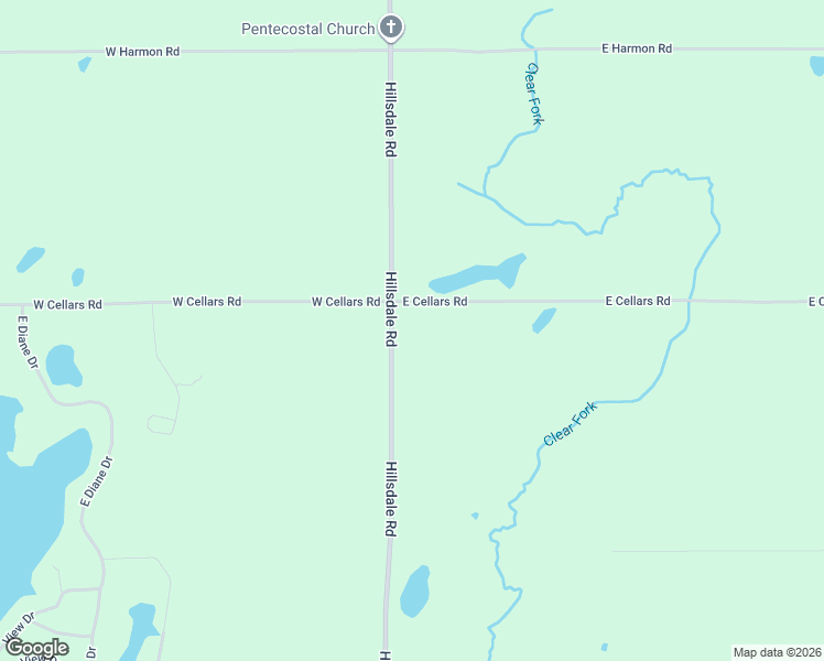 map of restaurants, bars, coffee shops, grocery stores, and more near 13551 Hillsdale Road in Camden
