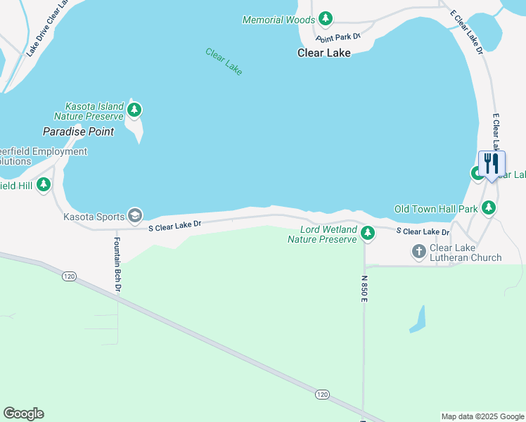 map of restaurants, bars, coffee shops, grocery stores, and more near 814 Lake Drive Clear Lake in Fremont