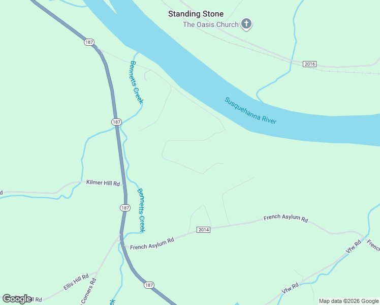 map of restaurants, bars, coffee shops, grocery stores, and more near 682 Boat Club Road in Towanda