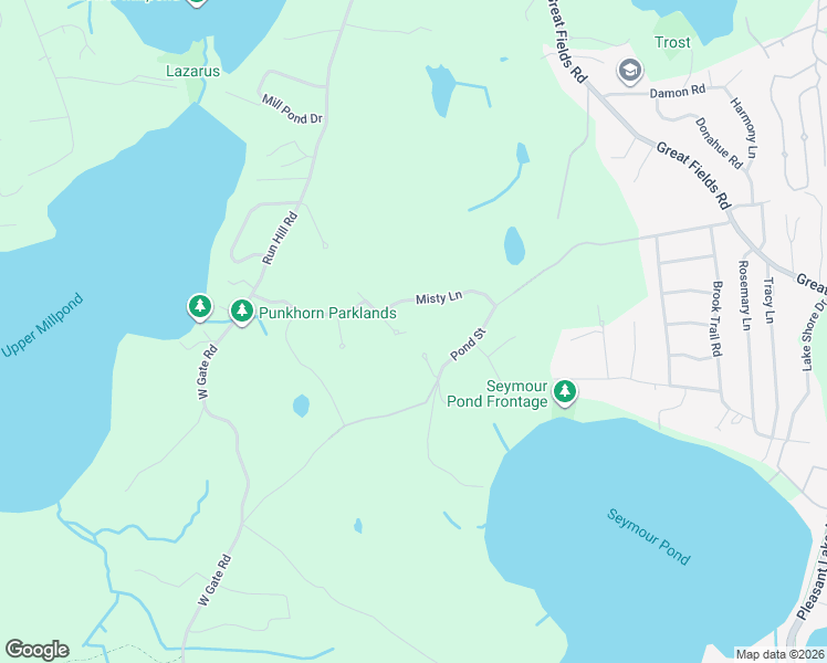 map of restaurants, bars, coffee shops, grocery stores, and more near 42 Misty Lane in Brewster