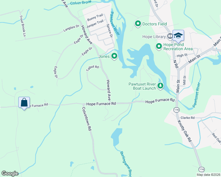 map of restaurants, bars, coffee shops, grocery stores, and more near 21 Howard Avenue in Scituate