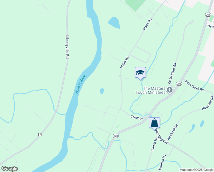 map of restaurants, bars, coffee shops, grocery stores, and more near 167 Plains Road in New Paltz