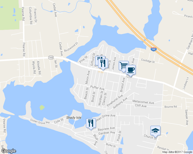 map of restaurants, bars, coffee shops, grocery stores, and more near 30 Pershing Avenue in Swansea