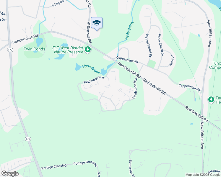 map of restaurants, bars, coffee shops, grocery stores, and more near 23 Locust Lane in Farmington