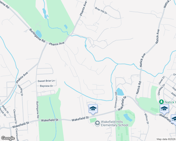 map of restaurants, bars, coffee shops, grocery stores, and more near 95 Walden Way in Cranston