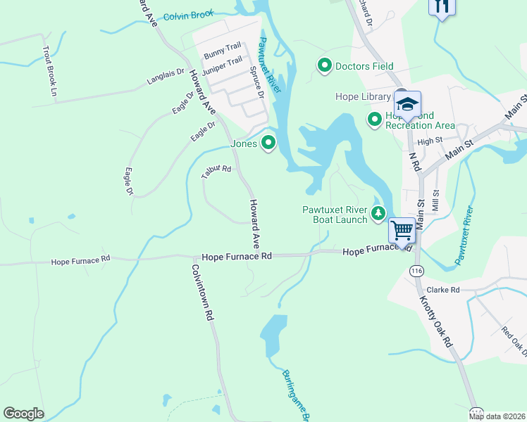 map of restaurants, bars, coffee shops, grocery stores, and more near 21 Howard Avenue in Scituate
