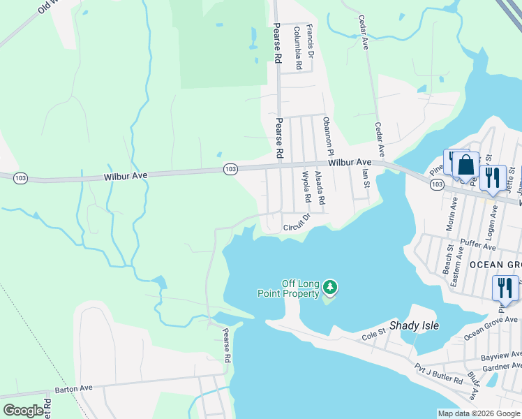 map of restaurants, bars, coffee shops, grocery stores, and more near 517 Pearse Road in Swansea