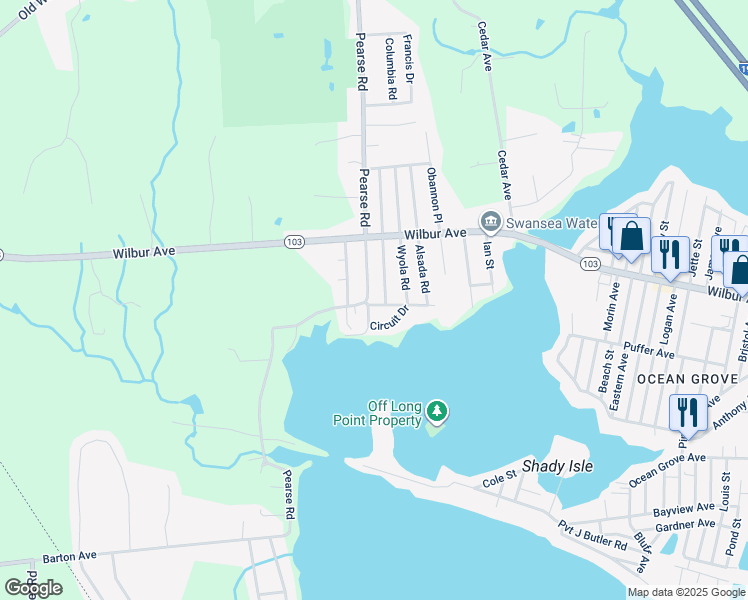 map of restaurants, bars, coffee shops, grocery stores, and more near 486 Pearse Road in Swansea