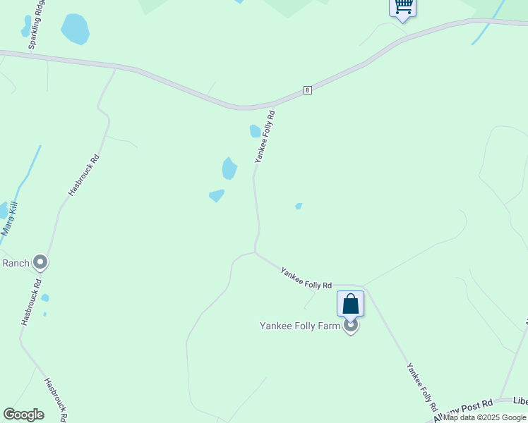 map of restaurants, bars, coffee shops, grocery stores, and more near 82 Yankee Folly Road in New Paltz