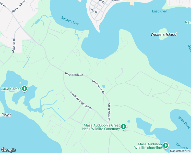 map of restaurants, bars, coffee shops, grocery stores, and more near 198 Great Neck Road in Wareham