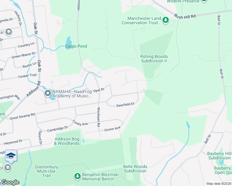 map of restaurants, bars, coffee shops, grocery stores, and more near 340 Great Swamp Road in Glastonbury