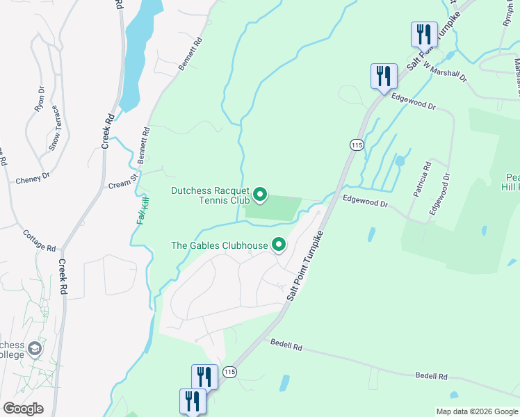 map of restaurants, bars, coffee shops, grocery stores, and more near 295-381 Salt Point Turnpike in Poughkeepsie