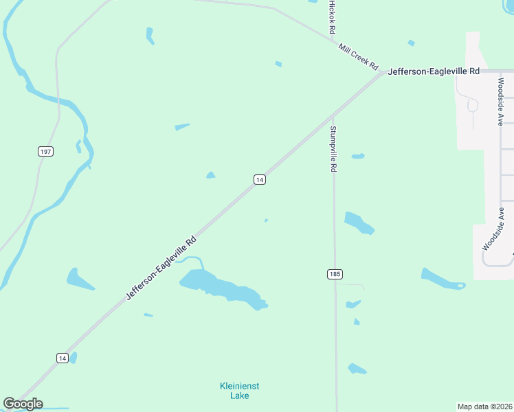 map of restaurants, bars, coffee shops, grocery stores, and more near 1458 Jefferson-Eagleville Road in Jefferson