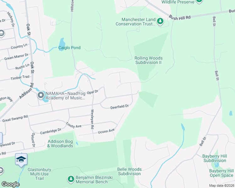 map of restaurants, bars, coffee shops, grocery stores, and more near 374 Great Swamp Road in Glastonbury