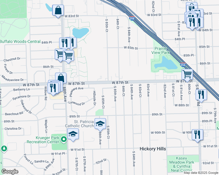8517 87th Place, Hickory Hills IL Walk Score