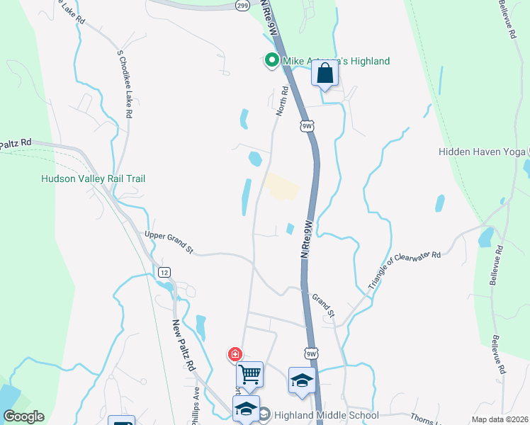 map of restaurants, bars, coffee shops, grocery stores, and more near 110 North Road in Lloyd