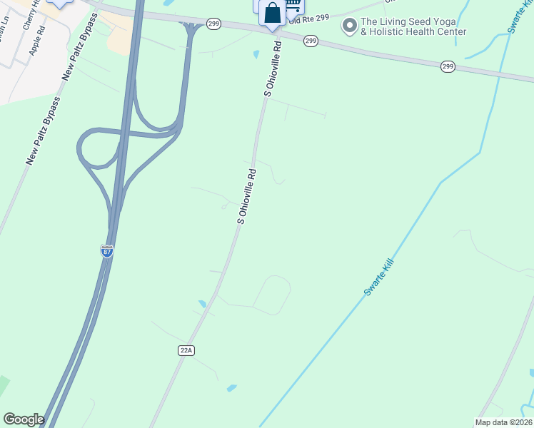 map of restaurants, bars, coffee shops, grocery stores, and more near 58 South Ohioville Road in New Paltz