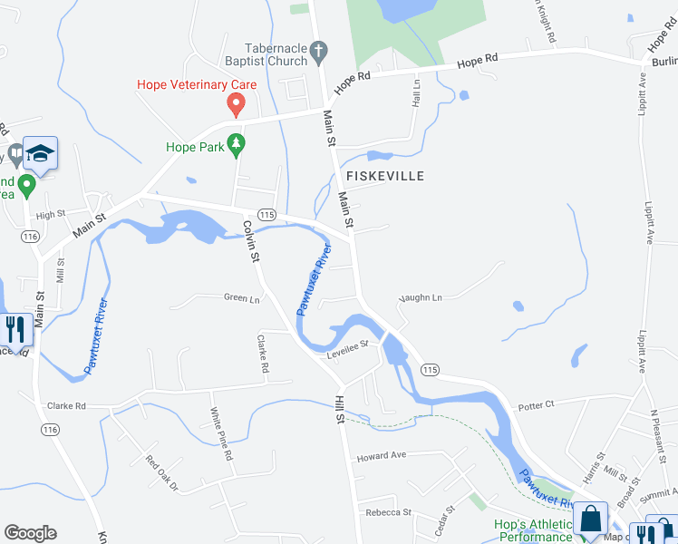 map of restaurants, bars, coffee shops, grocery stores, and more near 11 Locust Court in Scituate