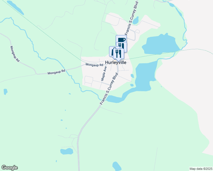 map of restaurants, bars, coffee shops, grocery stores, and more near 5 Columbia Drive in Hurleyville