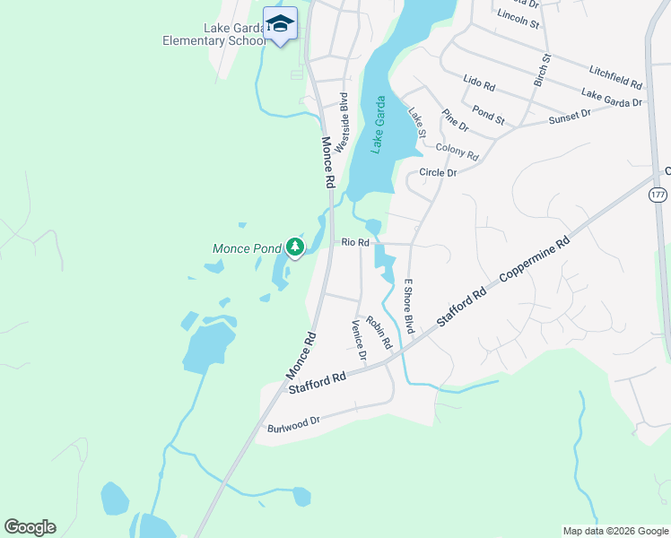 map of restaurants, bars, coffee shops, grocery stores, and more near 176 Monce Road in Burlington