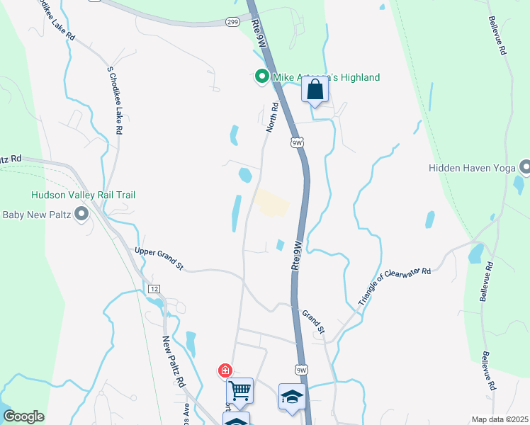 map of restaurants, bars, coffee shops, grocery stores, and more near 110 North Road in Lloyd