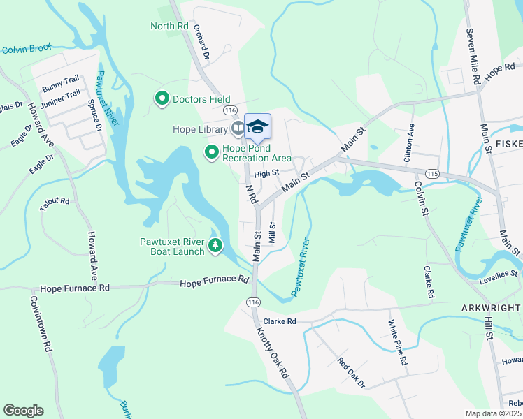 map of restaurants, bars, coffee shops, grocery stores, and more near 13 Mill Street in Scituate