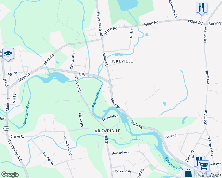 map of restaurants, bars, coffee shops, grocery stores, and more near 11 Locust Court in Scituate