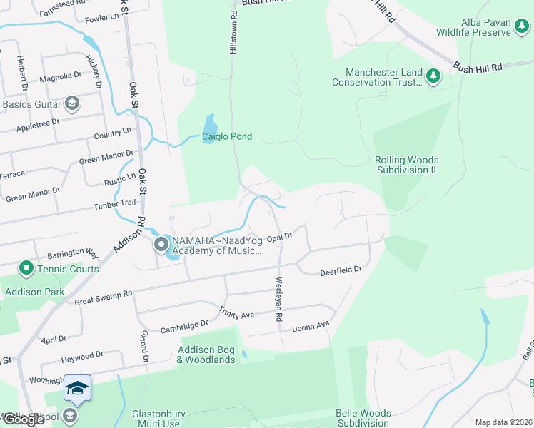 map of restaurants, bars, coffee shops, grocery stores, and more near 1007 Hillstown Road in Glastonbury