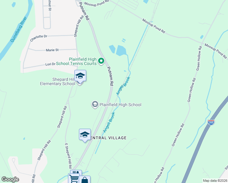map of restaurants, bars, coffee shops, grocery stores, and more near 170 Putnam Road in Plainfield