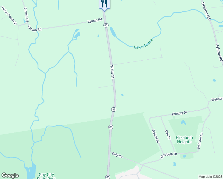 map of restaurants, bars, coffee shops, grocery stores, and more near 393 West Street in Bolton