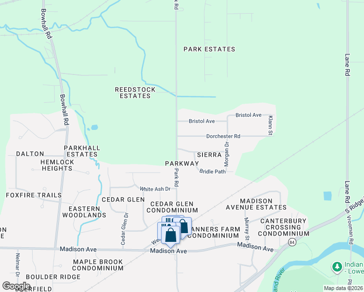 map of restaurants, bars, coffee shops, grocery stores, and more near 1560 Trotter Lane in Painesville