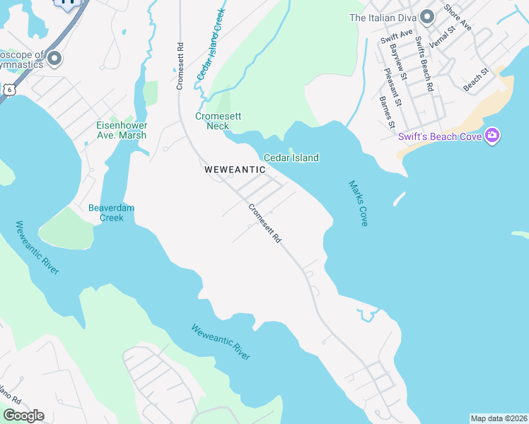 map of restaurants, bars, coffee shops, grocery stores, and more near 14 Marks Cove Road in Wareham