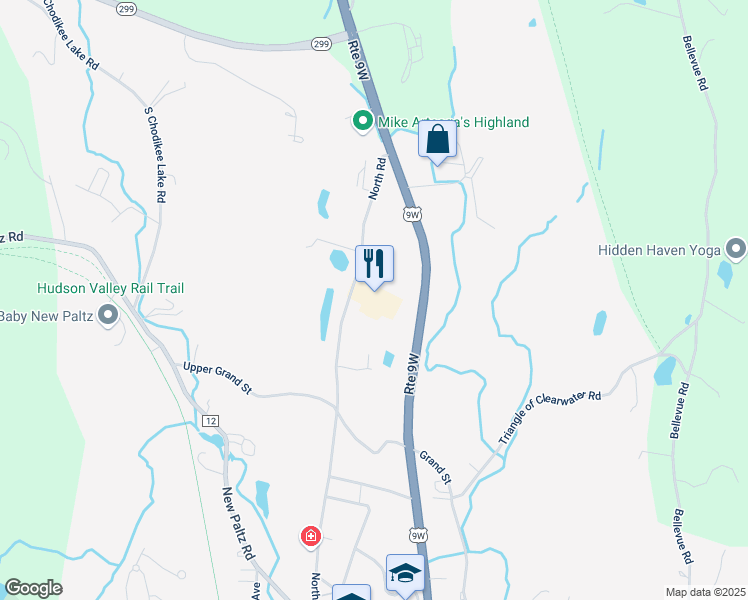 map of restaurants, bars, coffee shops, grocery stores, and more near 110 North Road in Lloyd