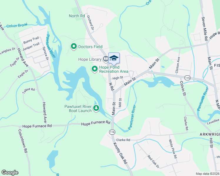 map of restaurants, bars, coffee shops, grocery stores, and more near 408 North Road in Scituate