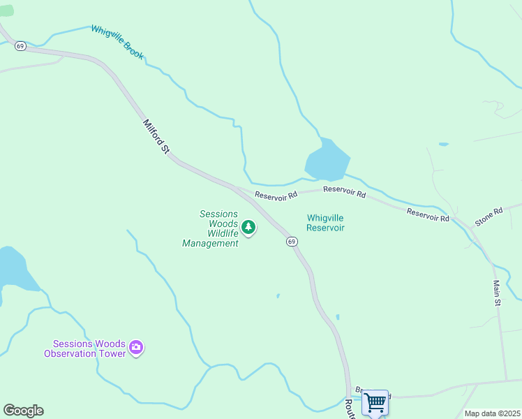 map of restaurants, bars, coffee shops, grocery stores, and more near 362 Milford Street in Burlington