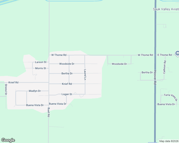 map of restaurants, bars, coffee shops, grocery stores, and more near 28388 Bertha Drive in Rock Falls
