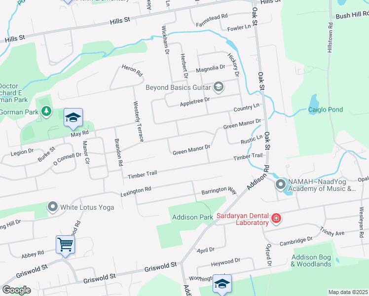 map of restaurants, bars, coffee shops, grocery stores, and more near 178 Green Manor Drive in East Hartford