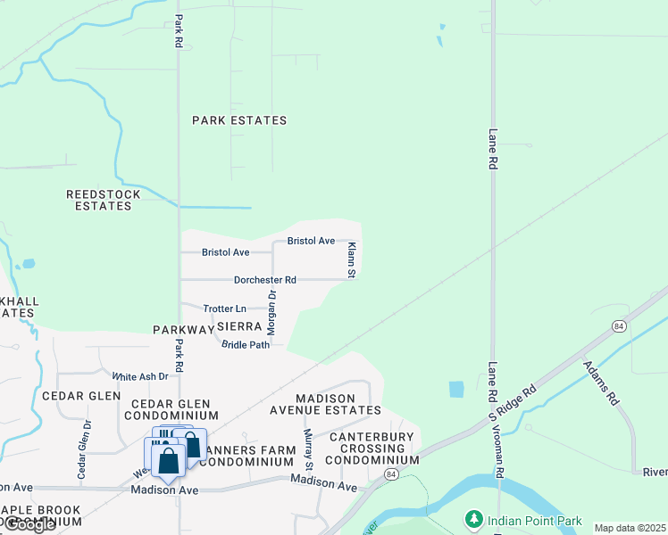 map of restaurants, bars, coffee shops, grocery stores, and more near 2565 Dorchester Road in Painesville