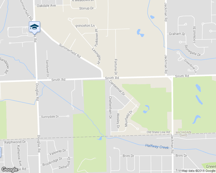 map of restaurants, bars, coffee shops, grocery stores, and more near 6549 Cheltenham Drive in Temperance