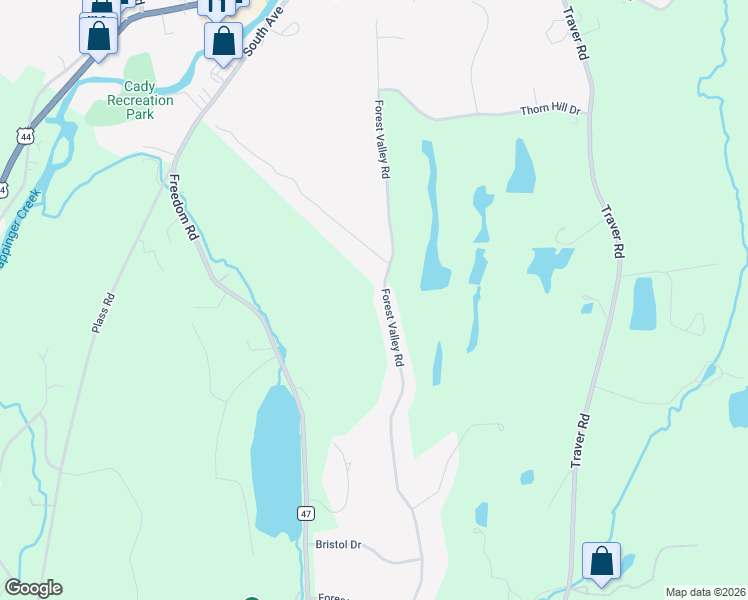 map of restaurants, bars, coffee shops, grocery stores, and more near 191 Forest Valley Road in Pleasant Valley