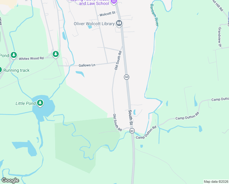 map of restaurants, bars, coffee shops, grocery stores, and more near 173 Old South Road in Litchfield