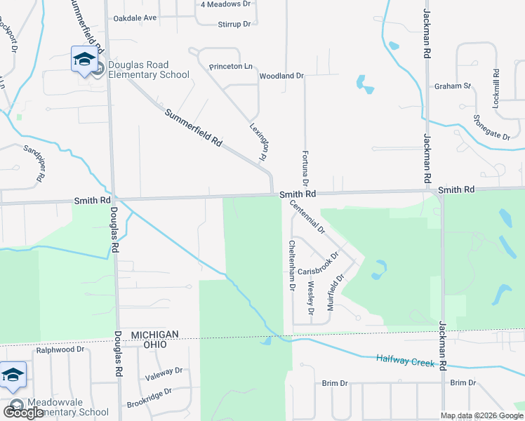 map of restaurants, bars, coffee shops, grocery stores, and more near 6549 Cheltenham Drive in Temperance