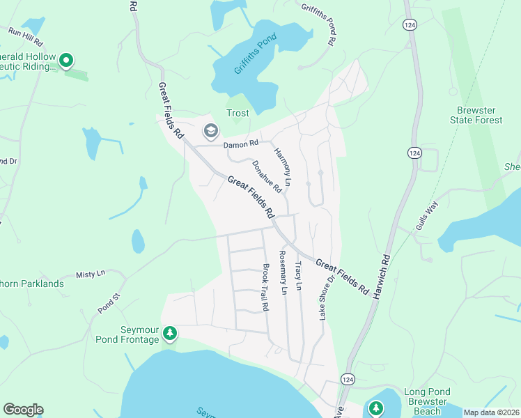 map of restaurants, bars, coffee shops, grocery stores, and more near 720 Great Fields Road in Brewster