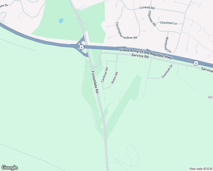 map of restaurants, bars, coffee shops, grocery stores, and more near 4 Robin Road in Sandwich