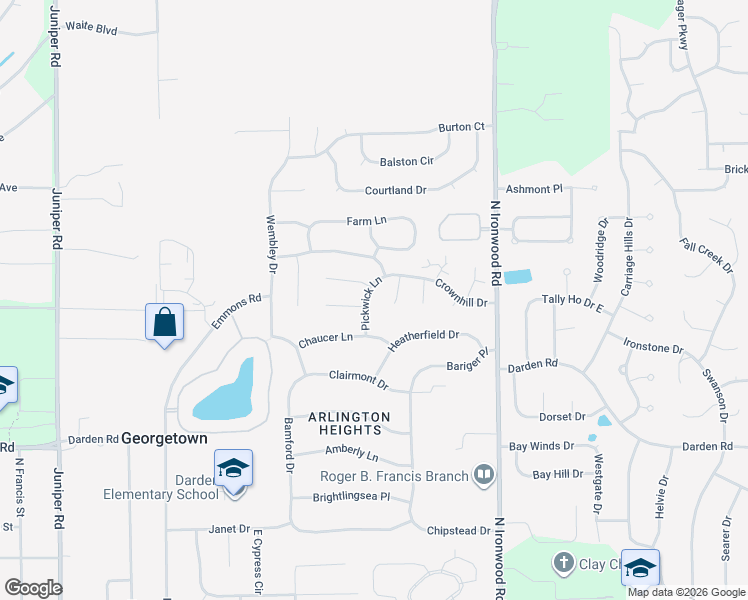 map of restaurants, bars, coffee shops, grocery stores, and more near 18311 Abbot Court in South Bend