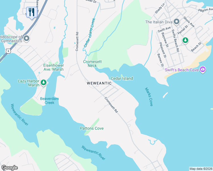 map of restaurants, bars, coffee shops, grocery stores, and more near 8 Sippican Road in Wareham